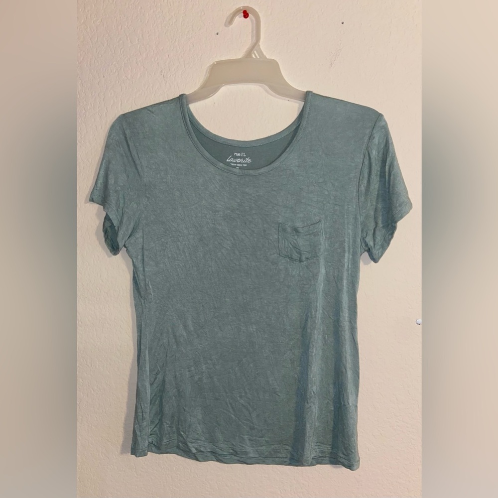 Rue21 Mint Washed Tee with Mini Front Pocket